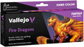 Vallejo - Fire Dragons Acrylic Paint Set | Game Color | Fantasy Color Series Miniature Model Kit for a High Pigment Matte Finish | 8 Bottles x 18 ml. (0.60 fl.oz)