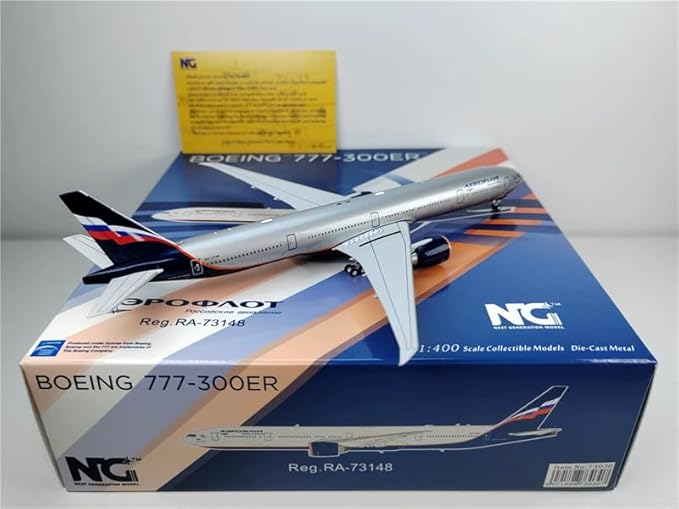 ACE HOBBY NG Models for Aeroflot for Boeing B777-300ER RA-73148 1:400 Aircraft Pre-Built Model