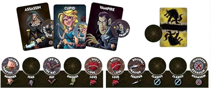 One Night Ultimate Vampire by Bezier Games | Ages 8+ | 3-10 Players | Scary Fun Party Game for Kids &amp Families | Fast-Paced Gameplay | Engaging Social Deduction | Hidden Roles &amp Bluffing