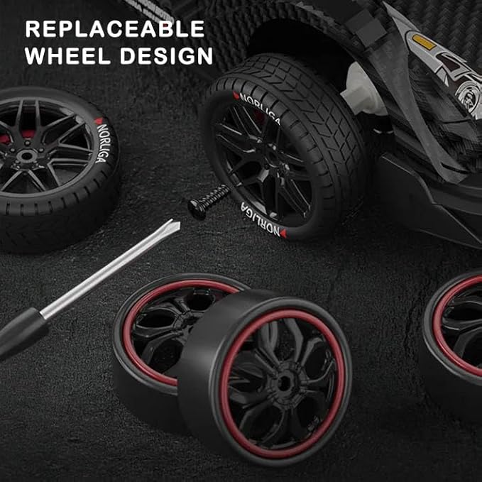 RC Drift Car 1:14 4WD 40KM/H High Speed RC Racing Car with LED Lights 2 Batteries Drifting and Racing Tires for Adults (Blue)