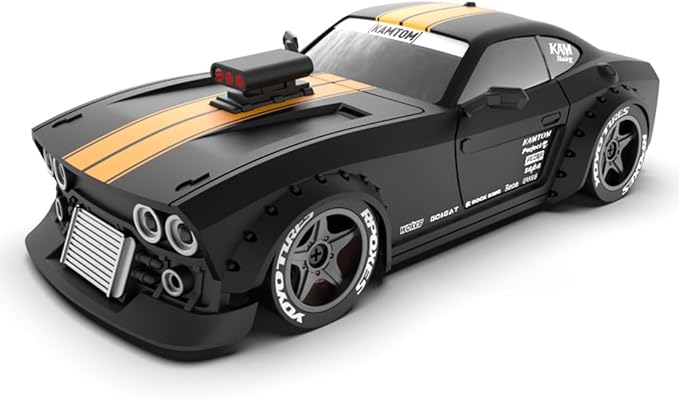 KM3299 Remote Control Car RC Drift Car 4WD RC Cars Vehicle with ESP Gyro LED Headlights Drift Wheel 1:32 High Speed Racing RC Vehicle Gifts - Black+Red