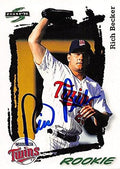 Autograph Warehouse 245178 Rich Becker Autographed Baseball Card - Minnesota Twins 1995 Score - No. 296