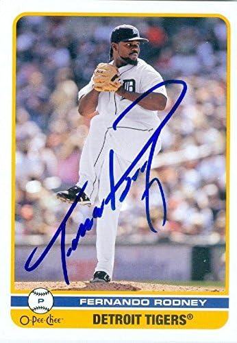Sports Memorabilia Autograph Warehouse 247093 Fernando Rodney Autographed Baseball Card - Detroit Tigers 2009 O Pee Chee - No. 234