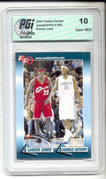 LeBron James &amp Carmelo Anthony 2004 Rookie Review RC card #92 PGI 10