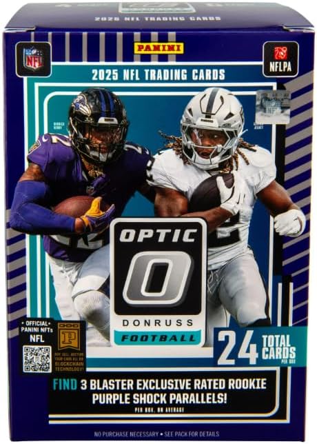 2025 Optic Football Blaster Box (Purple Shock) (24 Cards/Box) ((Downtown)