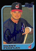 Sports Memorabilia Autograph Warehouse 244643 Danny Peoples Autographed Baseball Card - Cleveland Indians FT 1997 Bowman 1st - No. 410 Rookie