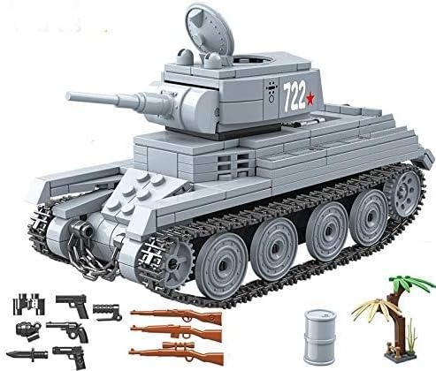 General Jim's Military Themed WW2 Building Blocks Tank Sets for World War 2 Brick Building Enthusiats (BT-7 Tank)