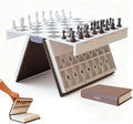 3D Hangman Book 3D Printed Magnetic Chess Book Board Game Portable Folding Playbook Design Travel Style Board Games Backgammon Novelty Books Shaped Games for Adults with Storage