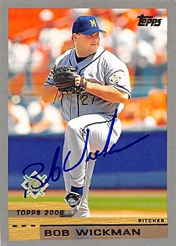Sports Memorabilia Autograph Warehouse 344046 Bob Wickman Autographed Baseball Card - Milwaukee Brewers FT 2000 Topps No. 126