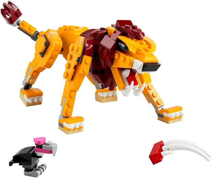 LEGO Creator 3in1 Wild Lion 31112 3in1 Toy Building Kit Featuring Animal Toys for Kids New 2021 (224 Pieces)