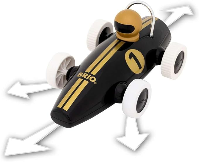 BRIO Black &amp Gold Remote Control Race Car for Toddlers 24 Months and Up