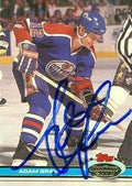 Autograph Warehouse 291337 1991 Adam Graves Autographed No.332 Hockey Card - Edmonton Oilers Now with Rangers