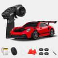 1:43 RC Drift Car D43-01 - 2.4G Full Proportional 4WD Alloy 20KM/H High Speed RC Racing Car with Gyro Silent Bearings Adjustable Speed &amp Lighting(Q2/Red/D43-01)