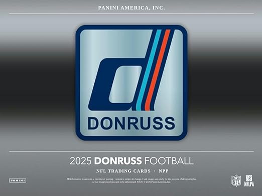 NEW 2025DONRUSS Football Card MEGA Box 60 Cards - 1 Autograph or Memorabilia Card Per Box! (Red Wave Parallels)