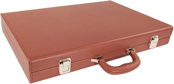 Silverman &amp Co. 19-inch Premium Backgammon Set - Desert Brown Board