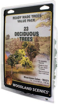 Green Deciduous Value Pack Ready Made Trees 2 - 3 Woodland Scenics