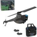 Remote Control Helicopter with 1080P Camera Black Hornet Scout RC 4CH Aerial Vehicle Reconnaissance Military Aircraft Model for 16+ with 2-Battery