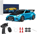 D43-02 1:43 Scale 2.4G Full Proportional 4WD Alloy RC Drift Car with Gyro System Silent Bearings Adjustable Speed &amp LED Lights for Adults High Speed Remote Control Racing Car