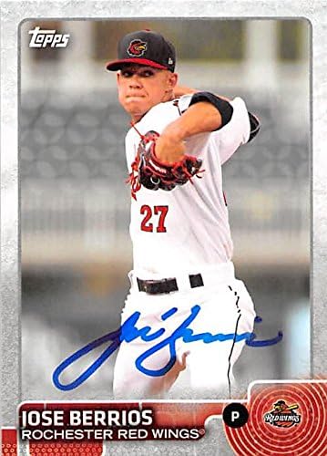 Autograph Warehouse 302048 2015 Topps Jose Berrios Autographed No.134 Baseball Card - Minnesota Twins44 Rochester Red Wings
