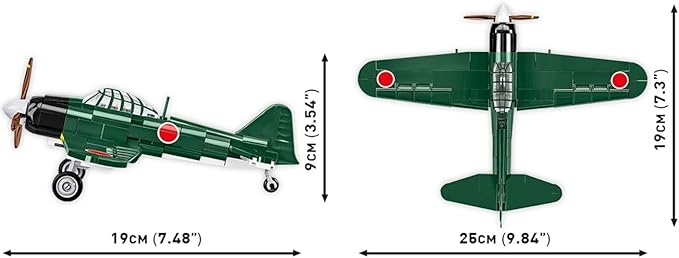 COBI Historical Collection WII Mitsubishi A6M2 Zero Japanese Fighter Plane Building Set 170 Pieces