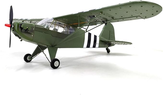 RC Plane 1/16 WWII Piper J-3 CUB RC 4CH Brushless Fixed-Wing Aircraft Model with Gyro Stabilization Outdoor RC Airplane for Beginner (RTF Version)