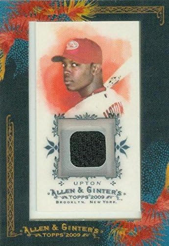 Sports Memorabilia Autograph Warehouse 343712 Justin Upton Player Worn Jersey Patch Baseball Card - Arizona Diamondbacks 2009 Topps Allen &amp Ginters No. AGR-JU