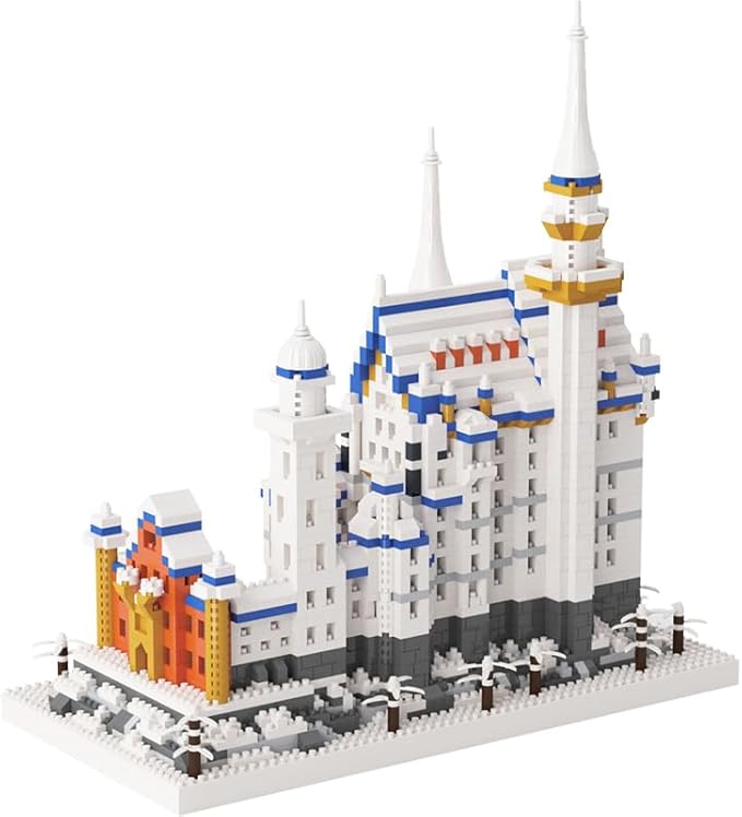 2801Pcs Swan Castle Architecture Micro Building Bricks Model Kit for Adults – Detailed Architectural Display Model – Ages 14+