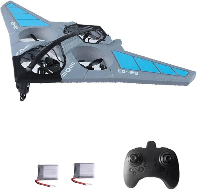 GoolRC RC Plane Remote Control Airplane B-2 Stealth Bomber RC Fighter 2.4GHz 2CH RC Airplane Foam RC Aircraft Easy to Fly RC Glider with 2 Batteries for Beginners and Adults (Blue)