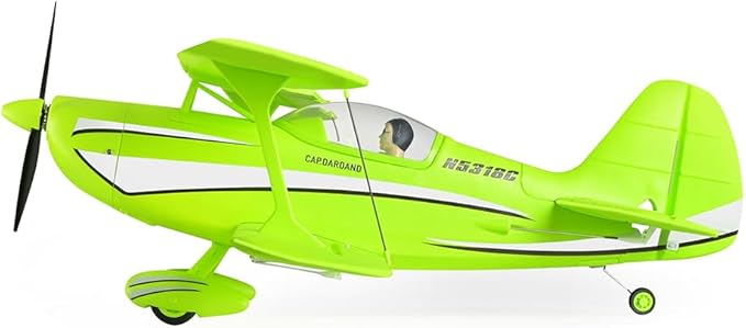 XK A310 Beech D17S 2.4G 4CH Quick-Release EPP Scale RC Fixed-Wing Aircraft Model 400mm-Wingspan 3D/6G Realistic Bi-Wing Plane (RTF/Green)
