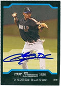 Autograph Warehouse 247316 Andres Blanco Autographed Baseball Card - Kansas City Royals 2004 Topps Bowman - No. BDP151