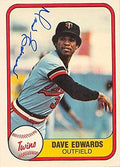 Sports Memorabilia Autograph Warehouse 245176 Dave Edwards Autographed Baseball Card - San Diego Padres 1981 Fleer - No. 568