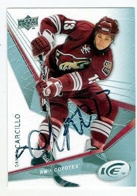 Sports Memorabilia Daniel Carcillo Autographed Hockey Card (Phoenix Coyotes) 2008 2009 Upper Deck Ice No.21