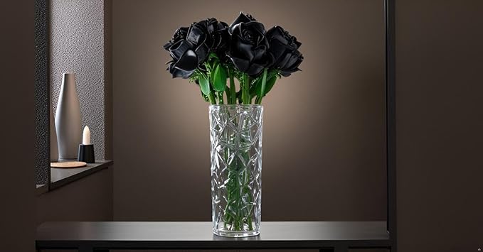 Gothic Black Rose Building Blocks Set - 585 PCS Dark Romance DIY Artificial Flowers Luxury Home Decor for Valentine's Day/Birthday Elegant Gift for Women &amp DIY Enthusiasts