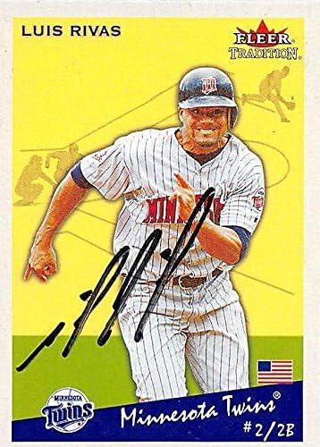 Sports Memorabilia Autograph Warehouse 246372 Luis Rivas Autographed Baseball Card - Minnesota Twins 2002 Fleer Tradition - No. 174