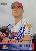 Sports Memorabilia Autograph Warehouse 244613 Travis Foley Autographed Baseball Card - Cleveland Indians FT 2002 Upper Deck Minor League Rookie - No. 94