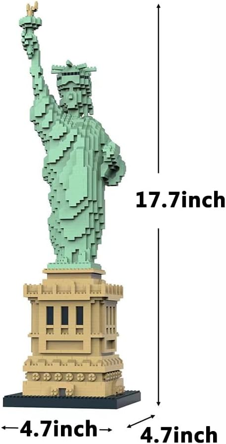 ENHANA Lady Liberty Micro Mini Blocks Statue of Liberty Micro Block Building Set Famous Architectural Model Toys Gifts for Kid and Adult 2810PCS