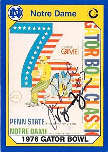 Sports Memorabilia Autograph Warehouse 291255 1990 College Collection Joe Restic &amp Vagas Ferguson Autographed Trading Card - Notre Dame Fighting Irish