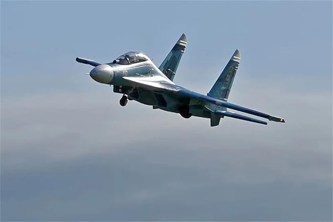 Fms Rc Plane 6 Channel Remote Control Airplane SU-27 70mm Ducted Fan 12-Blade EDF Rc Planes for Adults PNP (No Radio Battery Charger)
