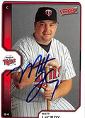 Sports Memorabilia Autograph Warehouse 245979 Matt LeCroy Autographed Baseball Card - Minnesota Twins 2002 Upper Deck Victory - No. 188