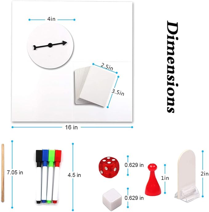 CNUAS Blank Board Game Kits Make Your Own Personality Games Creative DIY Board Game Set with Blank Board and Accessories for Adults Only Professional Adult Strategy Game