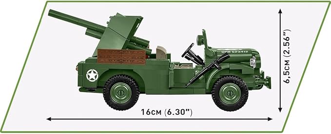 COBI Historical Collection WWII 37mm GMC M6 Fargo Armored Vehicle Building Set 230 Pieces