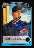 Sports Memorabilia Autograph Warehouse 248745 Todd Wellemeyer Autographed Baseball Card - Chicago Cubs 2003 Topps Bowman - No. 322