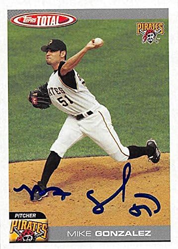 Sports Memorabilia Autograph Warehouse 244586 Mike Gonzalez Autographed Baseball Card - Pittsburgh Pirates FT 2004 Topps Total - No. 161