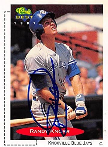 Sports Memorabilia Autograph Warehouse 302263 1991 Randy Knorr Autographed No.21 Baseball Card - Toronto Blue Jays