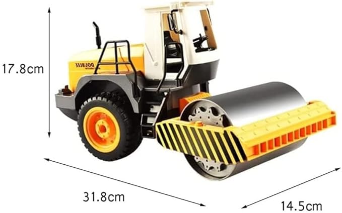 RC Truck Remote Control Road Roller Rigid Road Roller Heavy Duty Steamroller Boy Toy Car Rc Construction Site Vehicle Grader Alloy Model Rc Engineetruck Toys