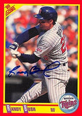 Autograph Warehouse 245046 Randy Bush Autographed Baseball Card - Minnesota Twins 1990 Score - No. 278