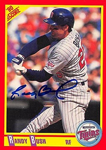 Autograph Warehouse 245046 Randy Bush Autographed Baseball Card - Minnesota Twins 1990 Score - No. 278