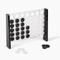 Unique Four in a Row - Acrylic 4 in a Row Game - Board Game Decor - Coffee Table Games - 2 Player Board Games for Family - Connect The Four Pieces Game - Classic Strategy Family Game (Black and White)