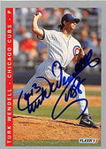 Sports Memorabilia Autograph Warehouse 248839 Turk Wendell Autographed Baseball Card - Chicago Cubs 1993 Fleer - No. F12