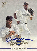 Sports Memorabilia Autograph Warehouse 343890 Choo Freeman Autographed Baseball Card - Colorado Rockies FT 1999 Topps Apprentices No. 145 Rookie